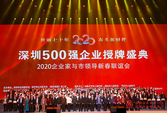 盛视入围深圳500强并获评民营领军骨干企业