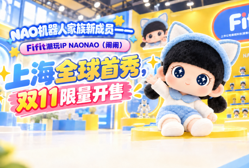 NAO机器人家族新成员──Fifit潮玩IP NAONAO（闹闹）上海全球首秀，双11限量开售